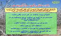 اطلاعیه /هشدار نسبت به احتمال وقوع سرمازدگی باغات در پی نوسانات دمای هوا.
