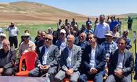 بازدید معاون امور زراعت وزرات جهاد کشاورزی از روز مزرعه گندم و نخود در روستای لار بخش خرقان شهرستان زرندیه