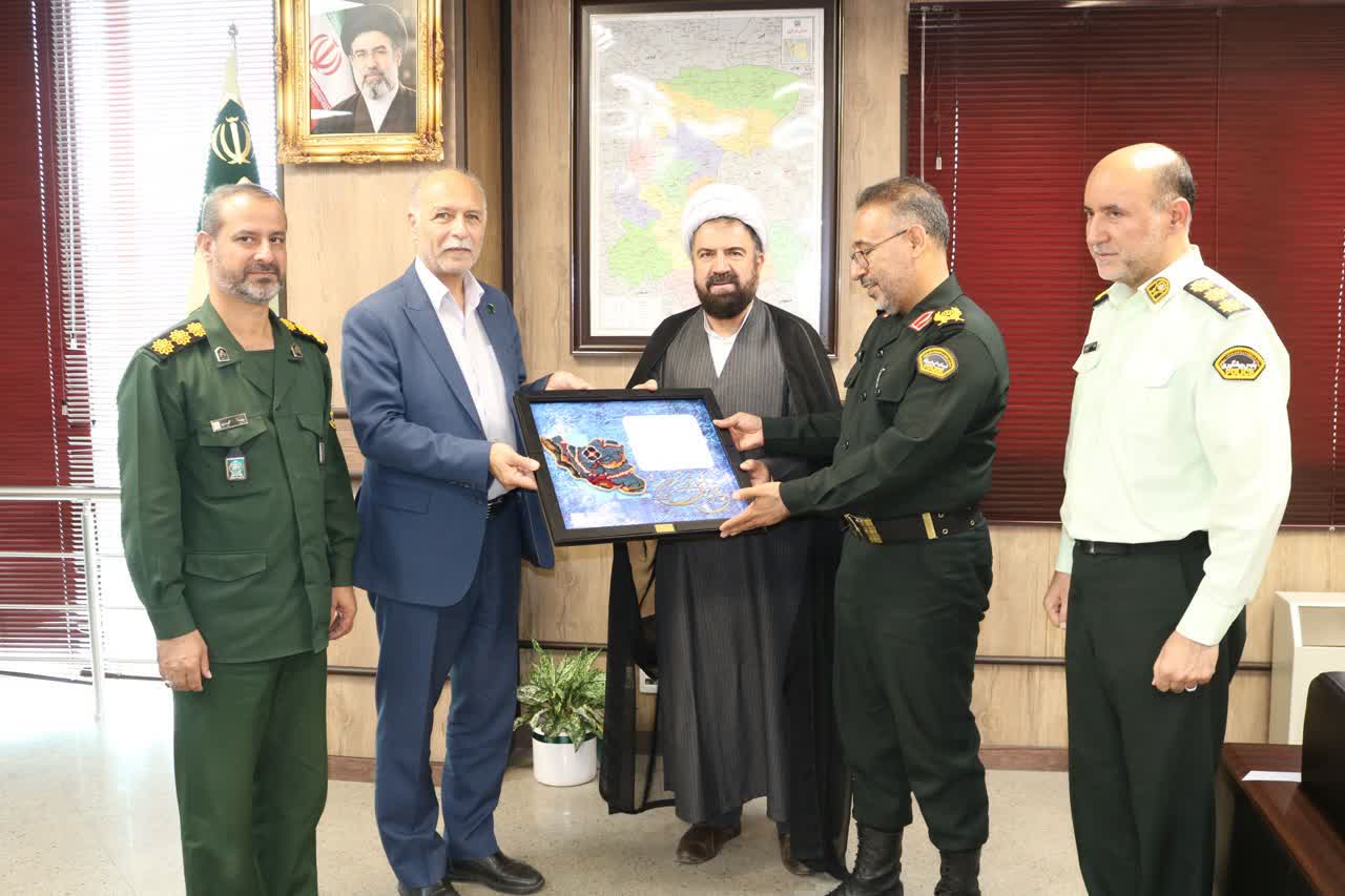 دیدار رئیس سازمان جهاد کشاورزی استان مرکزی با فرمانده انتظامی استان به مناسبت هفته نیروی انتظامی