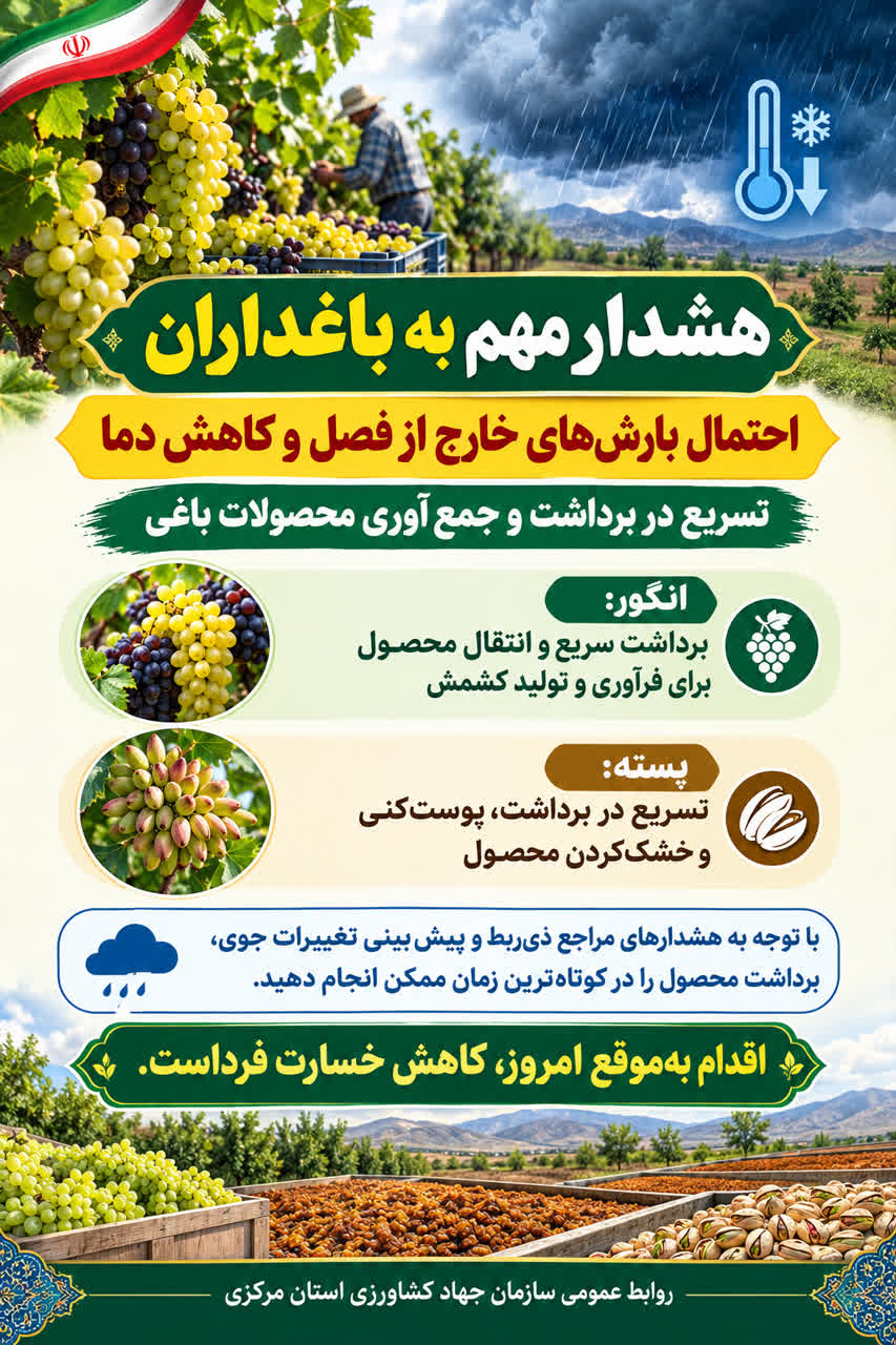 هشدار مهم به باغداران